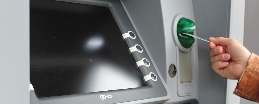 Inserting an ATM Card into the Machine