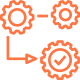 icon of gears and metalware in circular shapes
