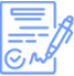 Notebook with pen icon.